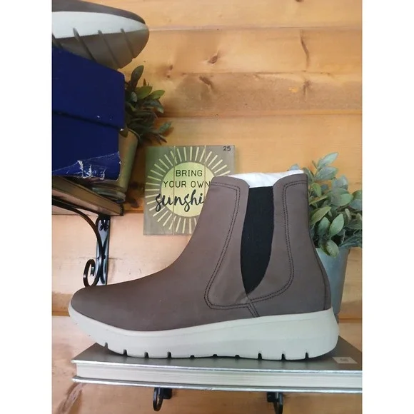 Brothers United Women's Connecticut Leather Sneaker Boots Taupe Suede Size 8 - Picture 3 of 10